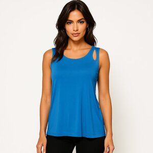 Sport (NWOT) Sleeveless Cutout Tank Top – Bright Blue, Lightweight, Size L
